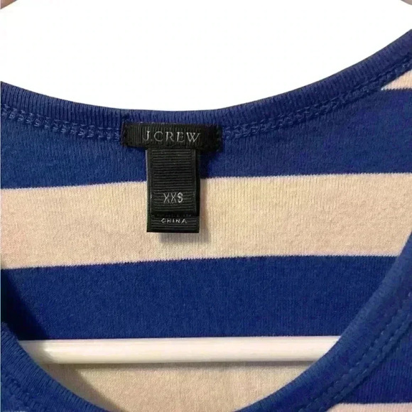 🟠J. Crew Royal Blue & White Stripe Tank – Size XXS - Picture 3 of 4